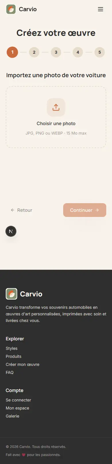 Carvio — creer (mobile)