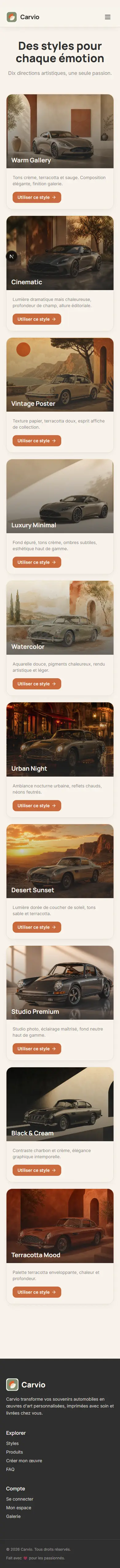 Carvio — styles (mobile)