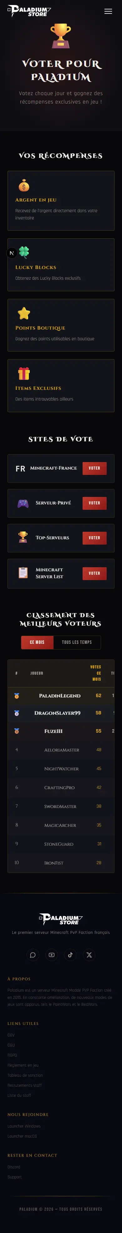 Paladium — vote (mobile)