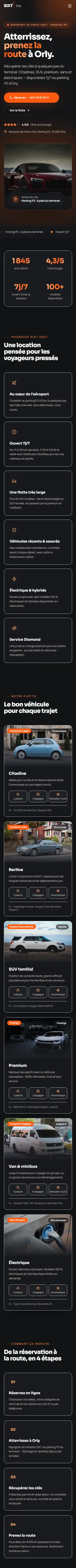 SIXT Orly — accueil (mobile)