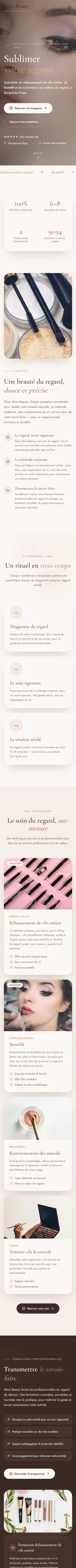 Alma Beauty — accueil (mobile)