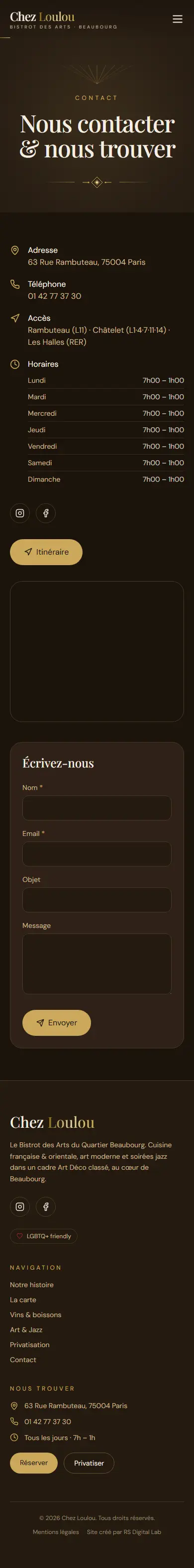 Chez Loulou — contact (mobile)