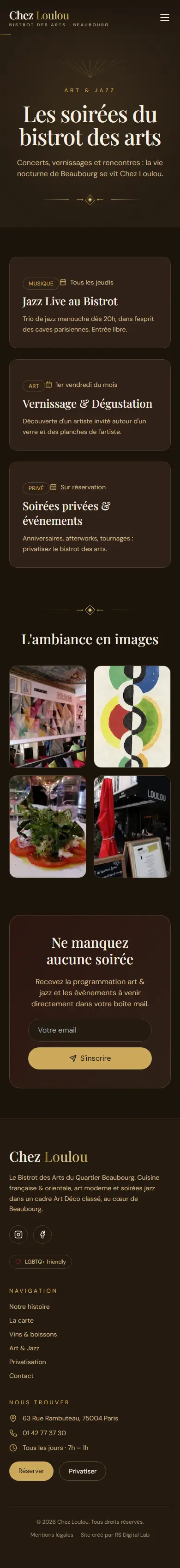 Chez Loulou — evenements (mobile)