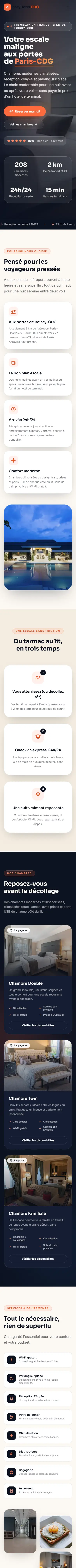 easyHotel CDG — accueil (mobile)