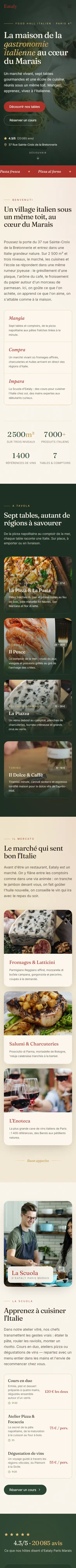 Eataly Marais — accueil (mobile)