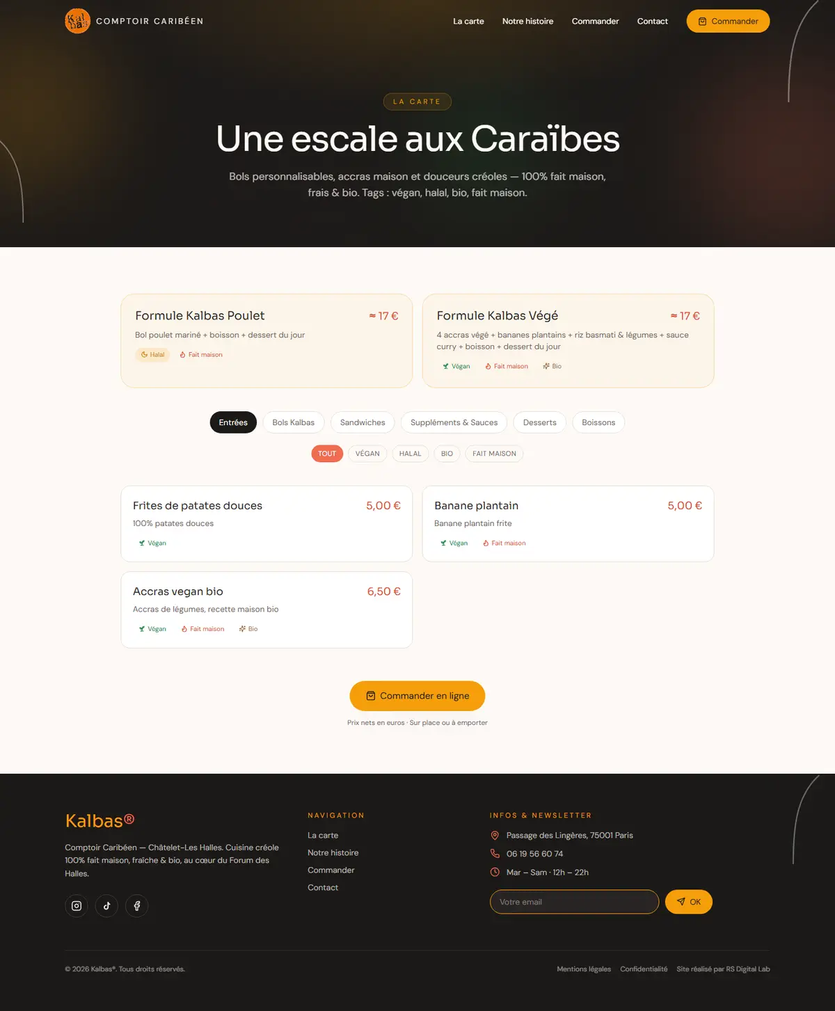 Kalbas — carte (desktop)