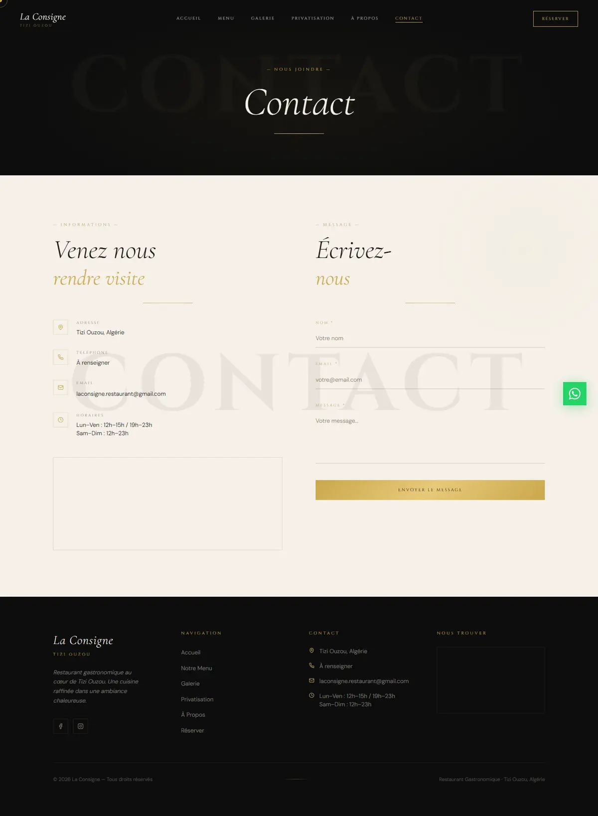 La Consigne — contact (desktop)