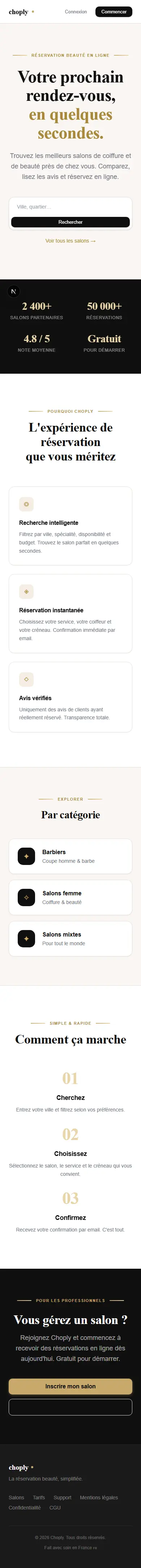 CHOPLY — accueil (mobile)