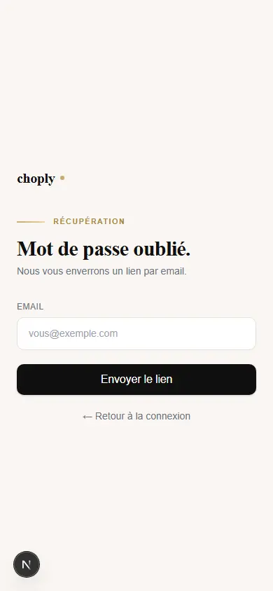 CHOPLY — forgot-password (mobile)