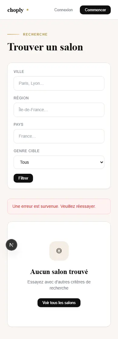 CHOPLY — search (mobile)